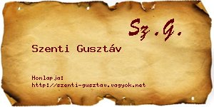 Szenti Gusztáv névjegykártya