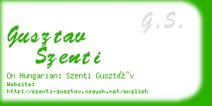 gusztav szenti business card